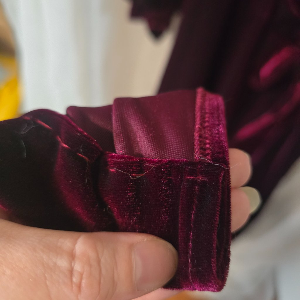 Euc - Heart Of Haute Rhea Dress Burgundy Velvet Red Wine Wrap Maxi Pinup Retro — image 8 of 8